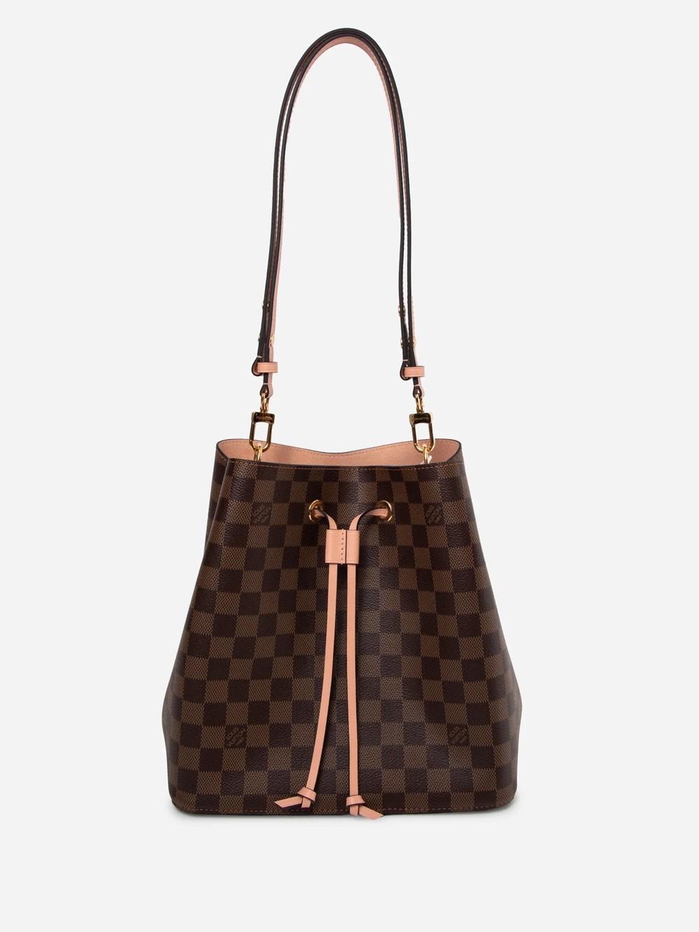 Louis Vuitton 2019 Pink/Damier Ebene NéoNoé MM Bucket Bag